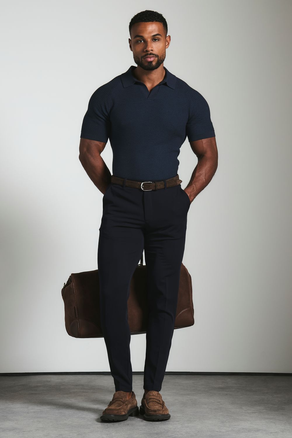 Smart Chino Side Adjuster Pants in Dark Taupe