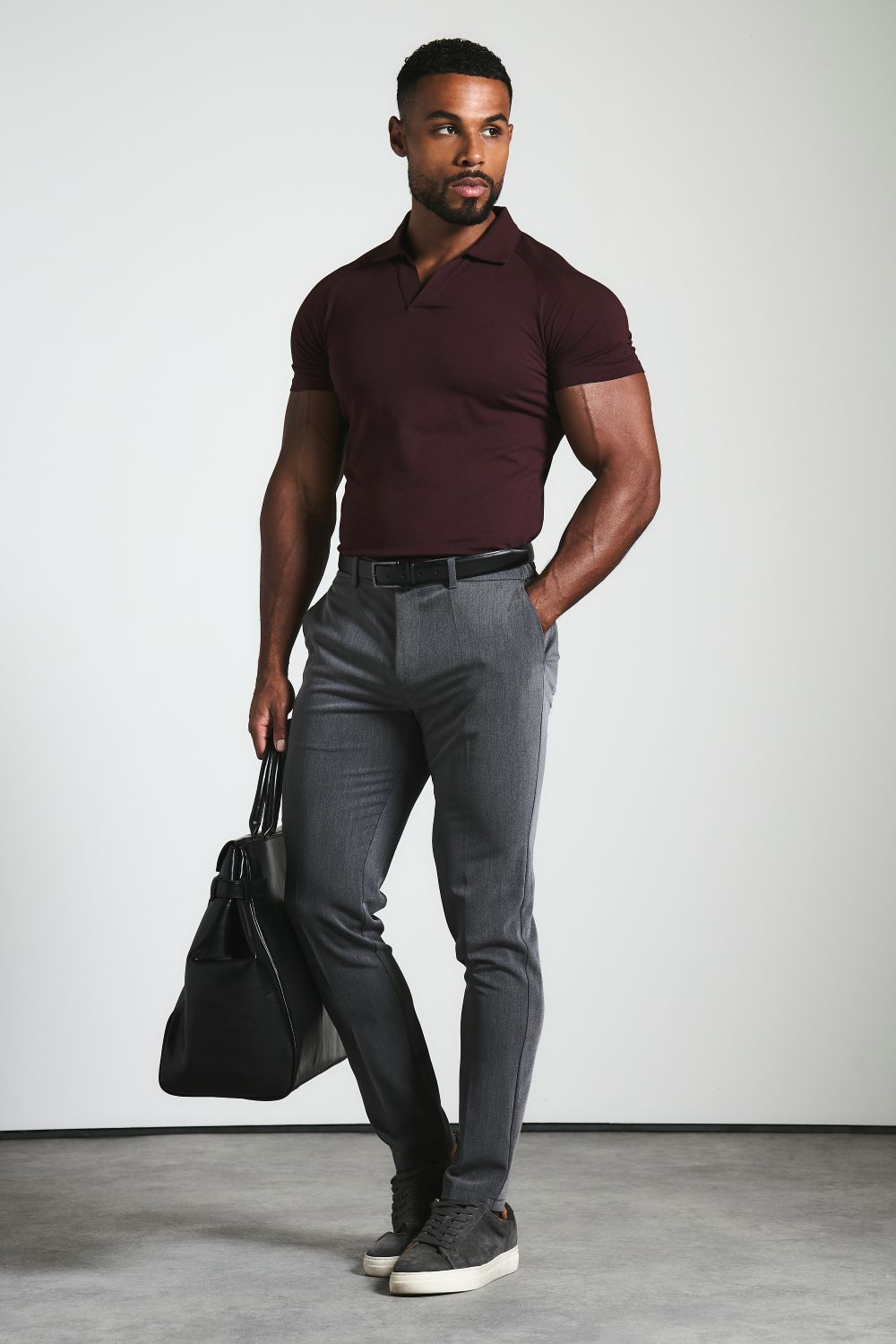 Smart Chino Side Adjuster Pants in Dark Taupe