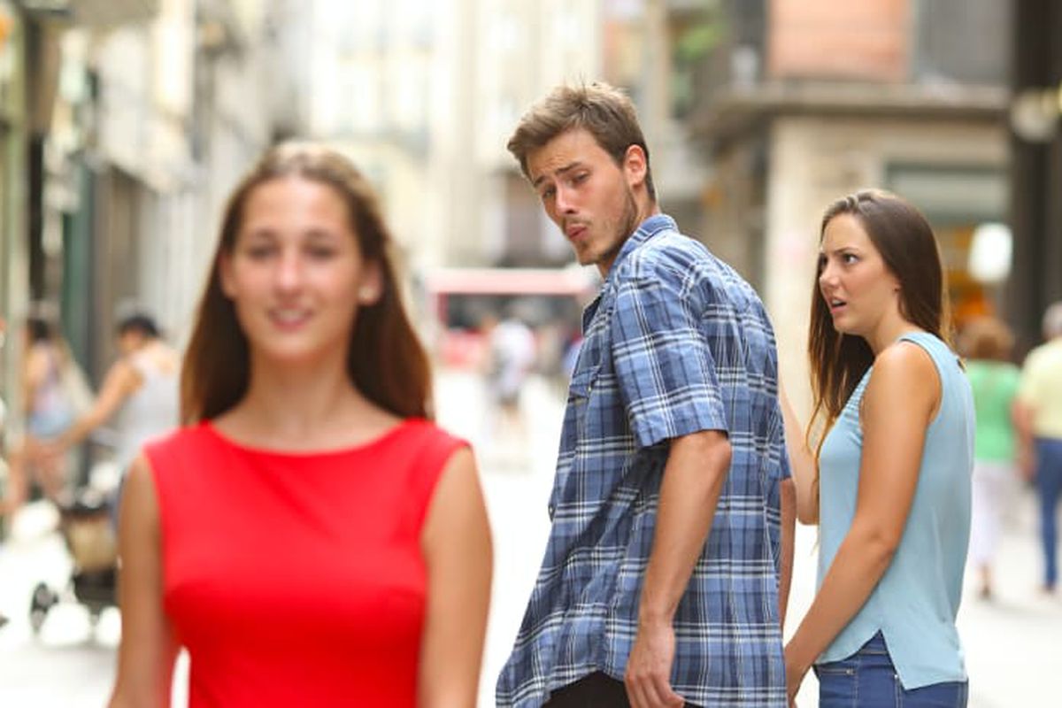 Distracted Boyfriend meme about Tailored Athlete
