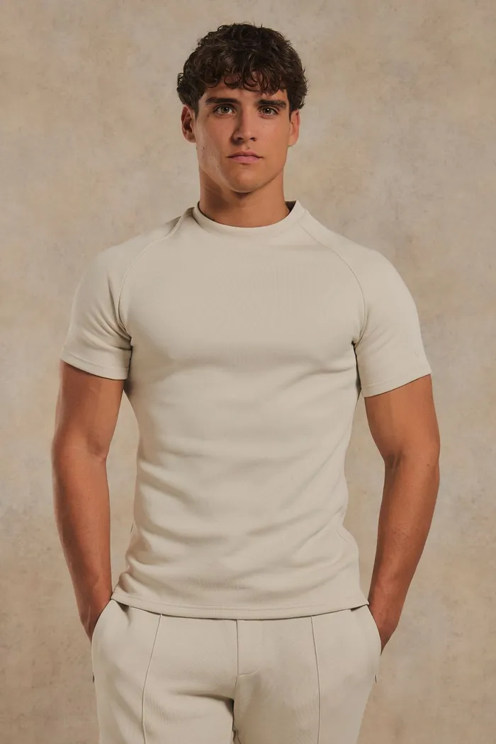 Luxe Sweat T-Shirt in Chalk