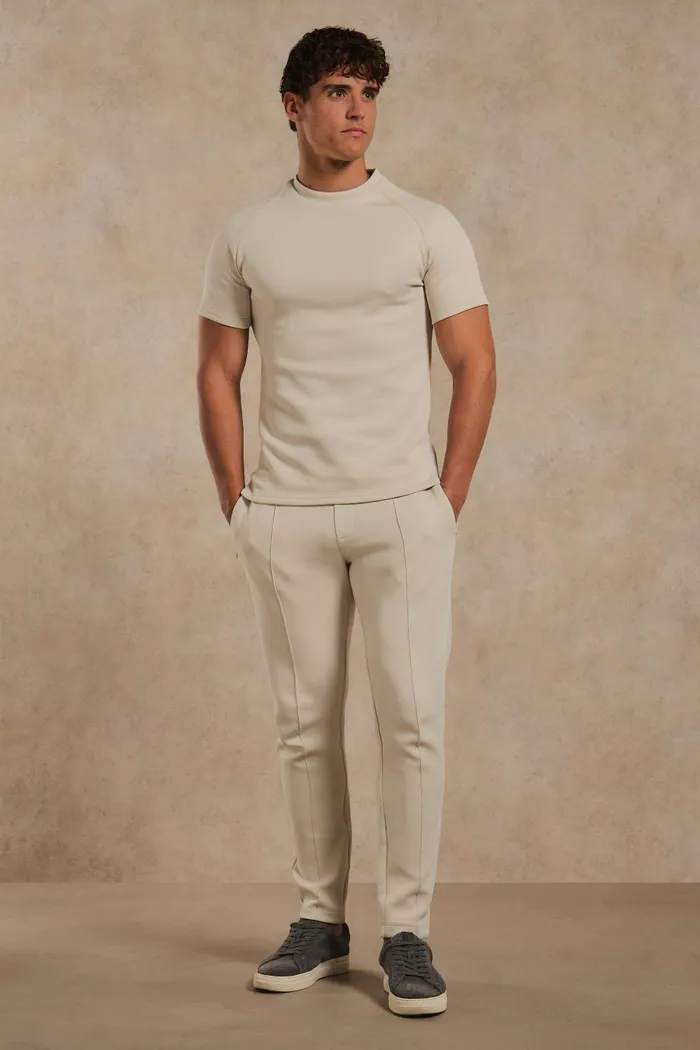 Luxe Sweat Smart Joggers in Chalk